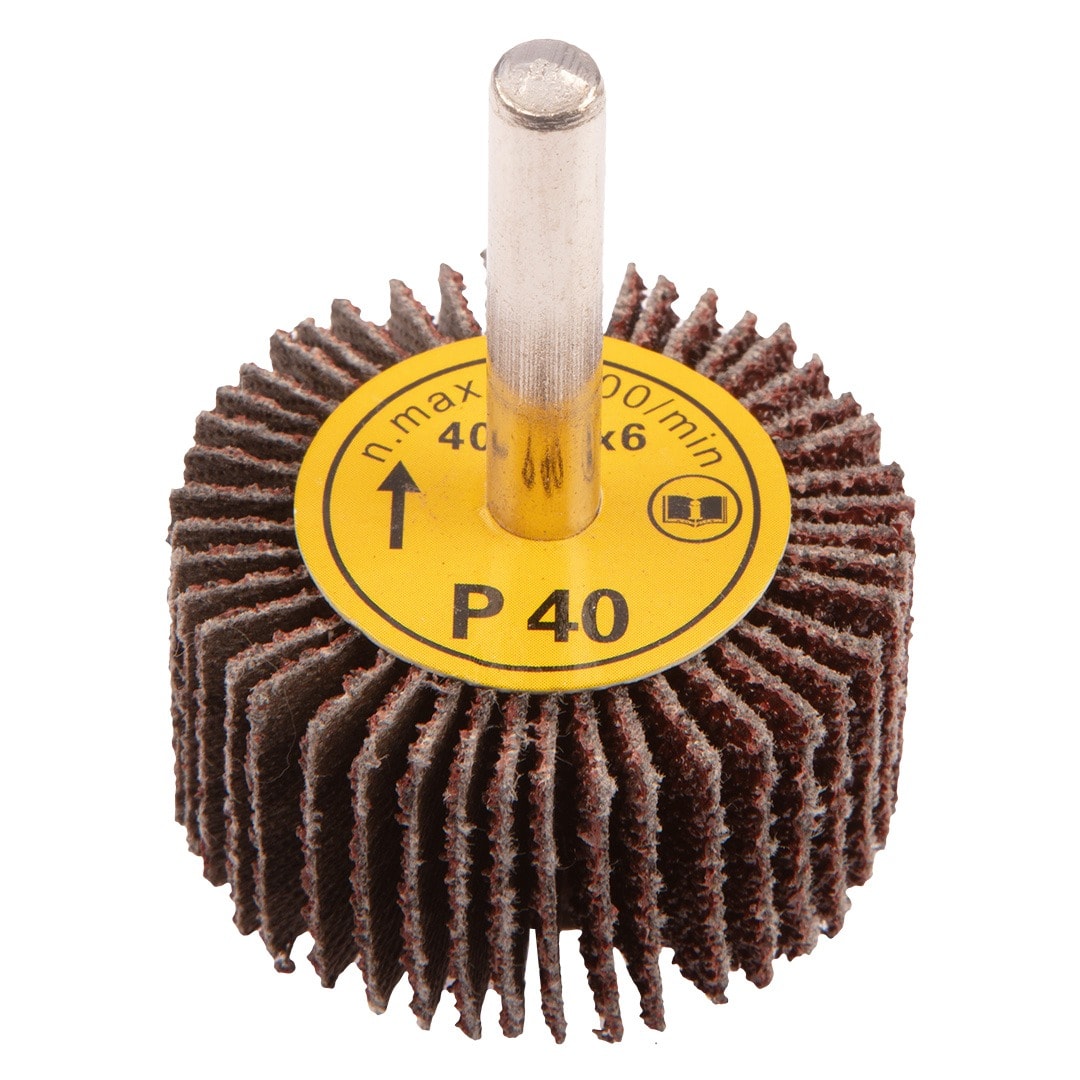 NEO TOOLS Flap wheel with shank 40 x 20 mm, K40 - ideal for grinding