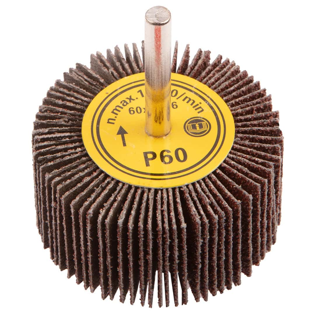 NEO TOOLS Flap wheel with shank 60 x 30 mm, K60 - for metal, wood and plastic