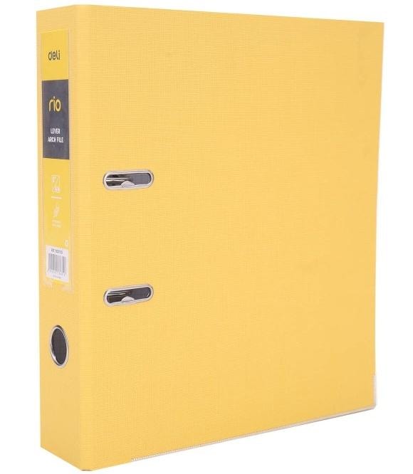 DELI A4 Binder 76mm Rio yellow - perfect for office and home