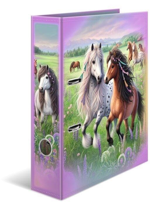 World of Horses File - A4 Lever Arch File 7cm with beautiful graphics