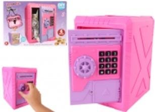 Pro Kids Electronic Piggy Bank Safe - pink-purple treasure chest for your child