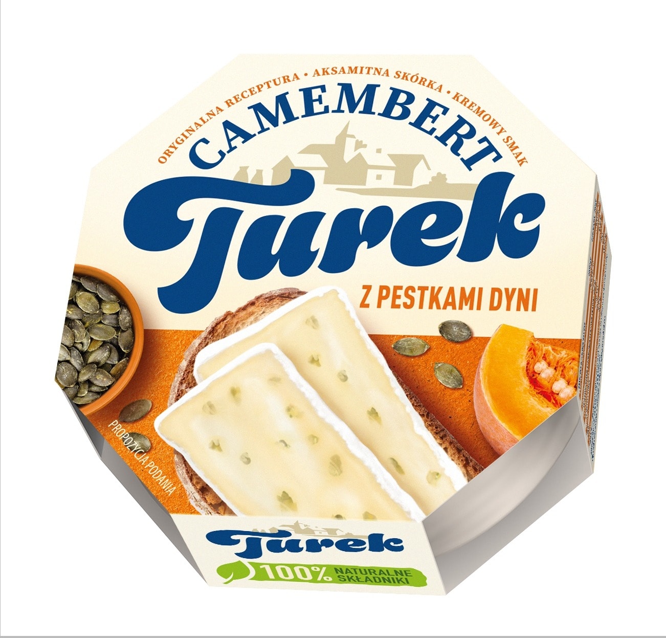 TUR Camembert with pumpkin seeds - creamy cheese for gourmets 120g