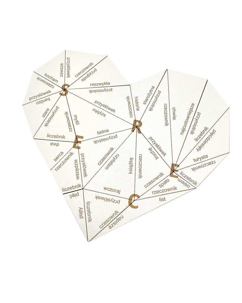 Colorado Heart of speech parts - wooden educational puzzle