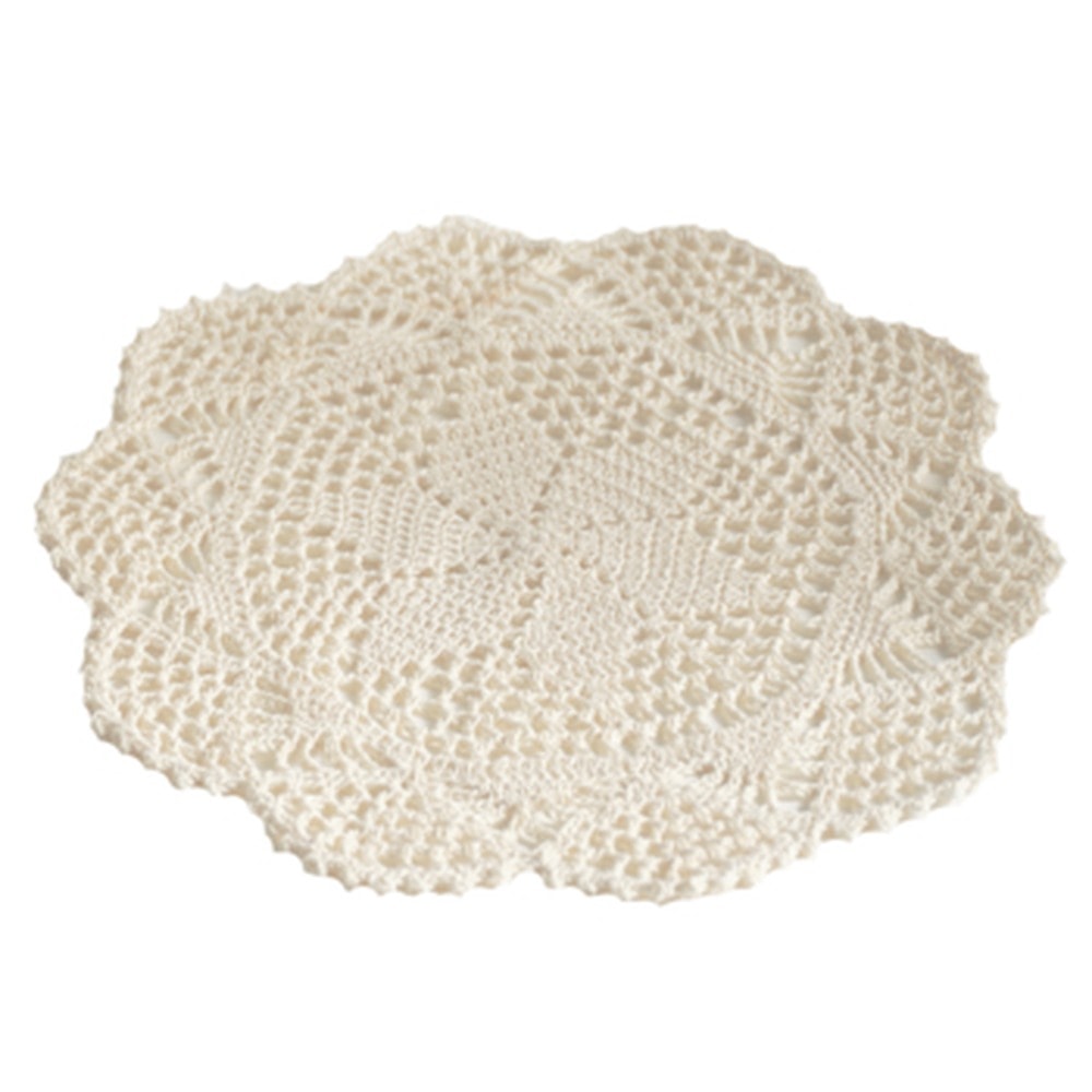 Beige Lace Doily 30x30 cm - elegant table decoration