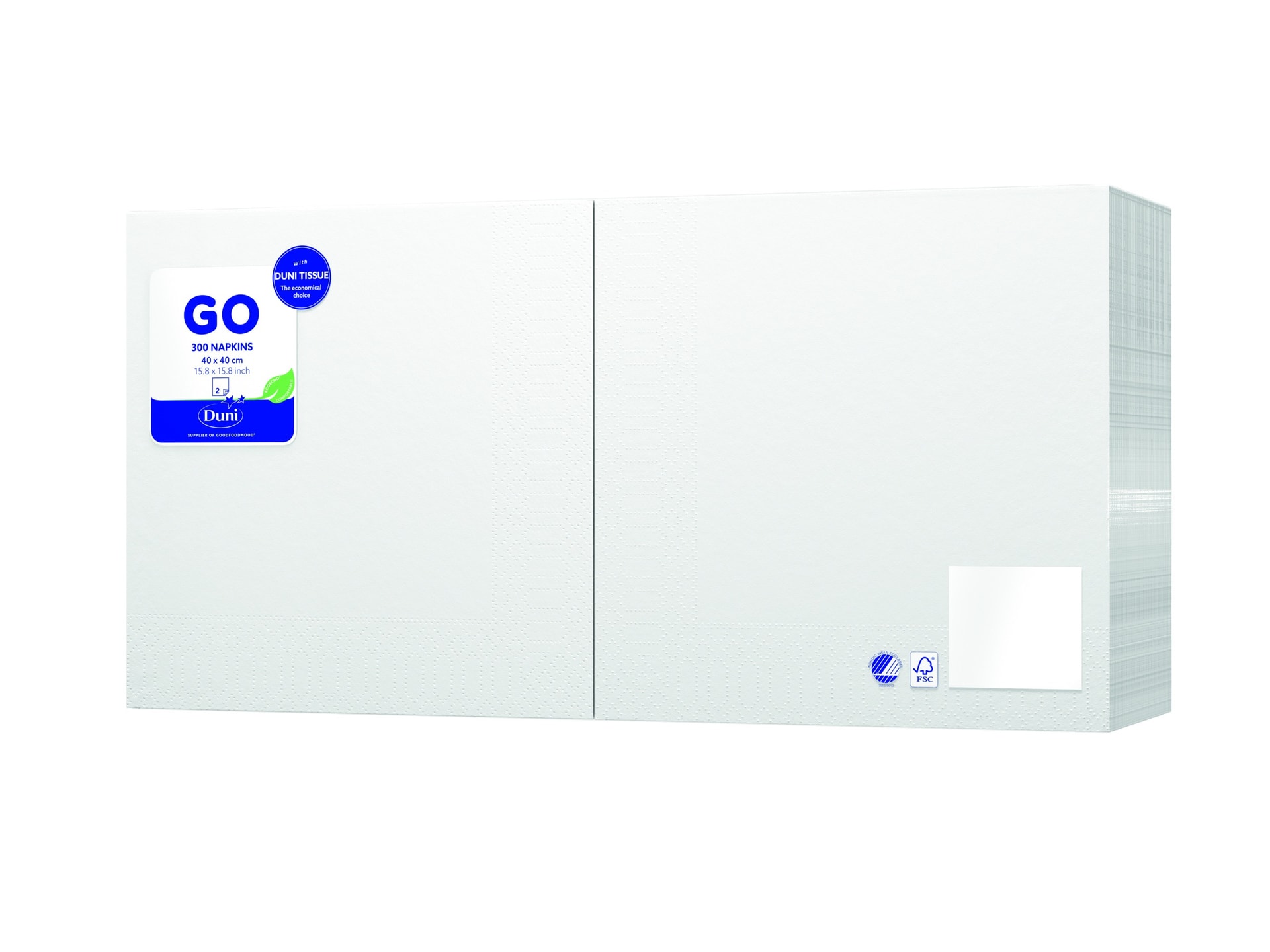 Duni Napkins white 40x33 cm - 65 pieces, perfect for parties