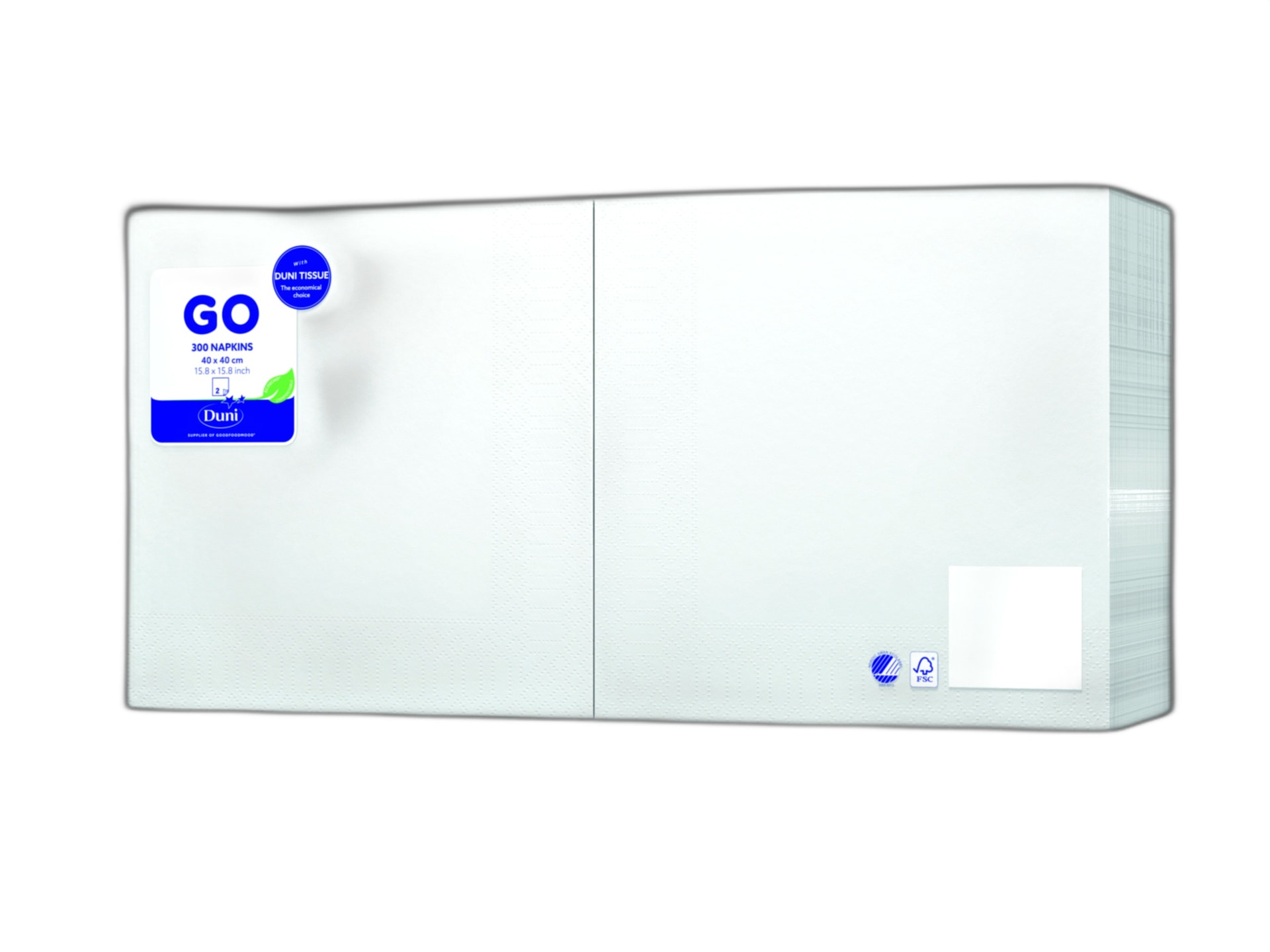 Duni Napkins White 40x40 cm - 300 pieces, perfect for parties