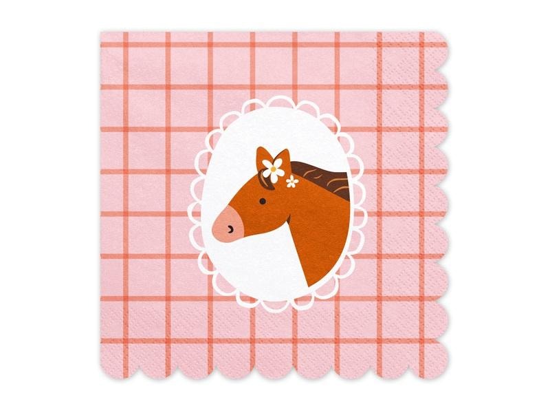 PartyDeco Paper napkins Horse 33x33 cm - perfect for parties