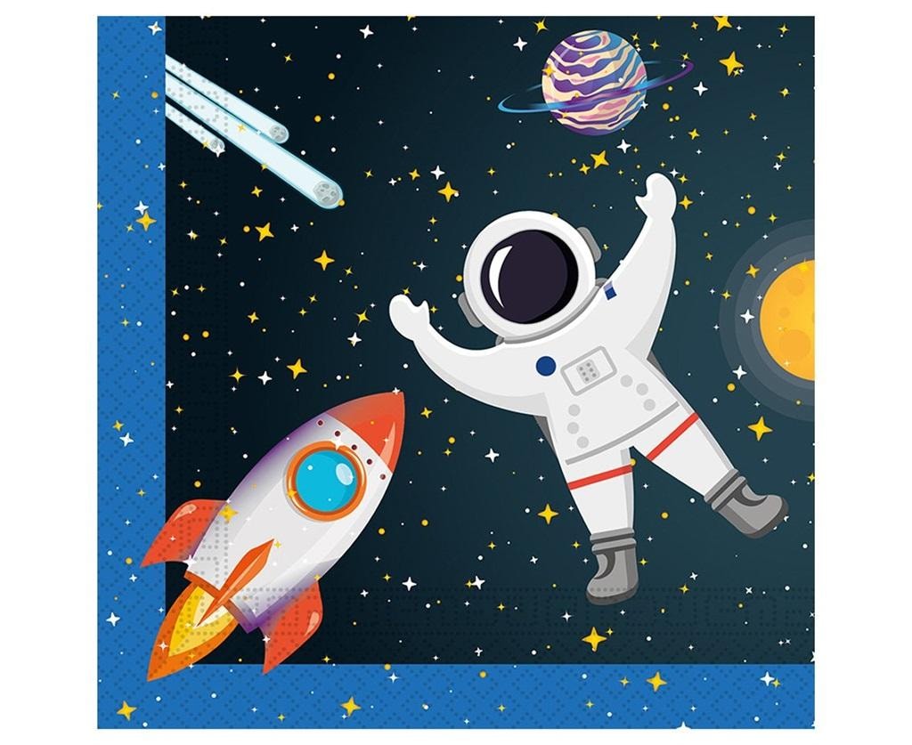 Procos Paper Napkins Rocket Space - Cosmic decoration for your party