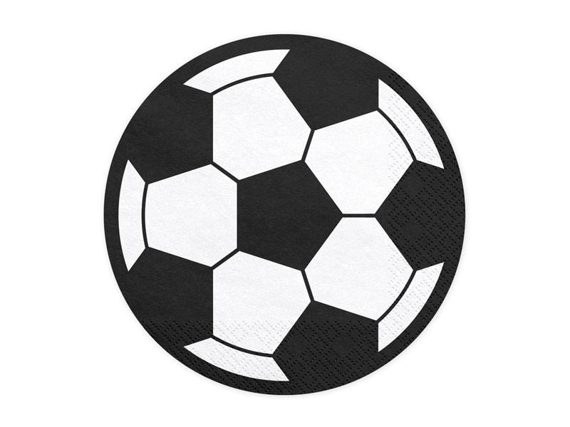 PartyDeco Paper Napkins Football 13.5cm - perfect for sports party