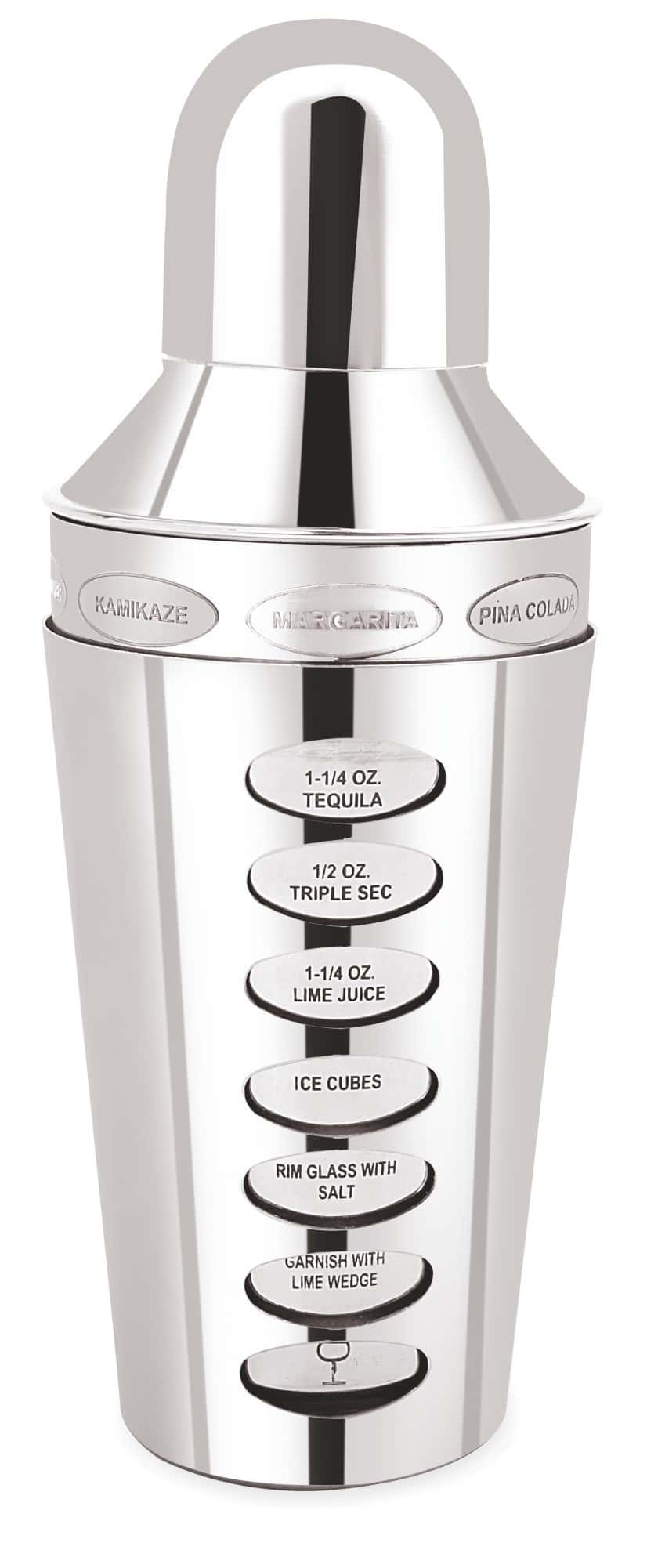 Kinghoff Cocktail shaker with recipes, steel 0.6l - perfect as a gift