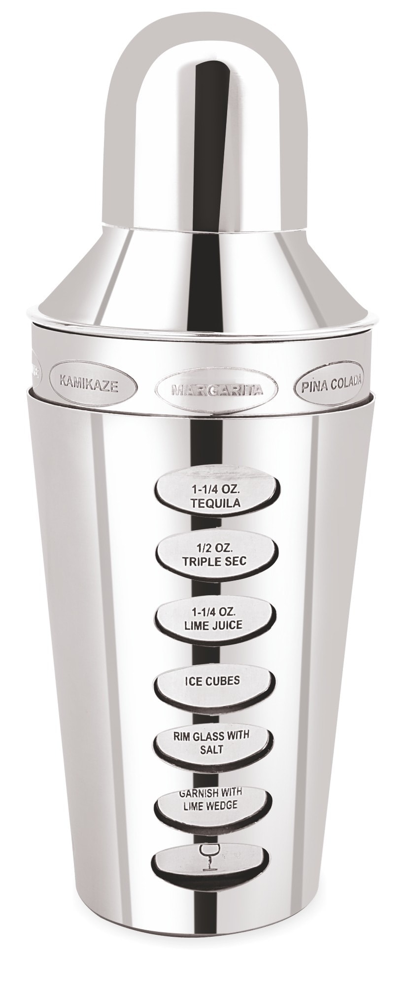 Kinghoff Cocktail shaker with recipes, steel 0.6l - perfect as a gift