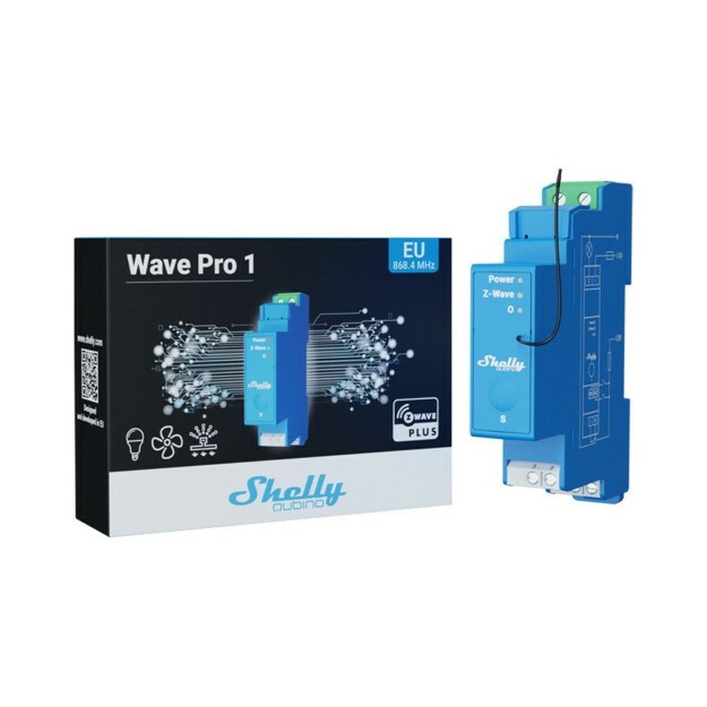 Shelly Wave PRO 1 - Smart WiFi Roller Shutter Relay - Control roller shutters remotely