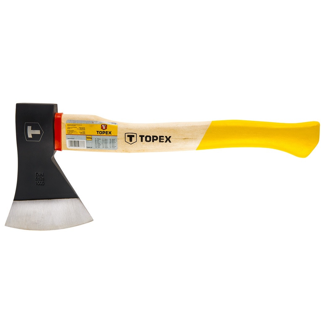 TOPEX Axe 1000 g with wooden handle - universal and durable