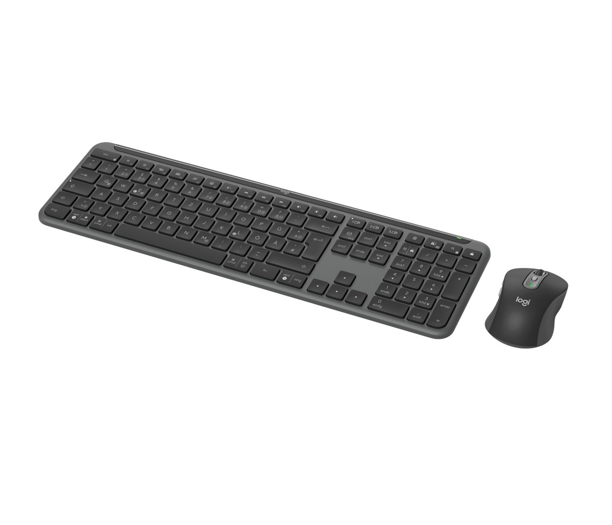 Logitech MK950 Graphite - Wireless Keyboard and Mouse Combo for Comfort