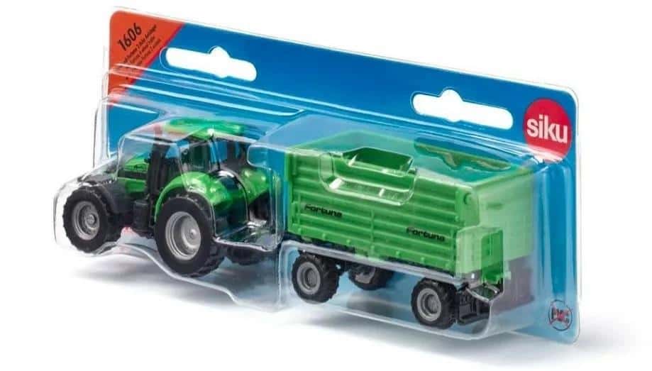 Siku Deutz-Fahr tractor with 2-axle trailer Fortuna