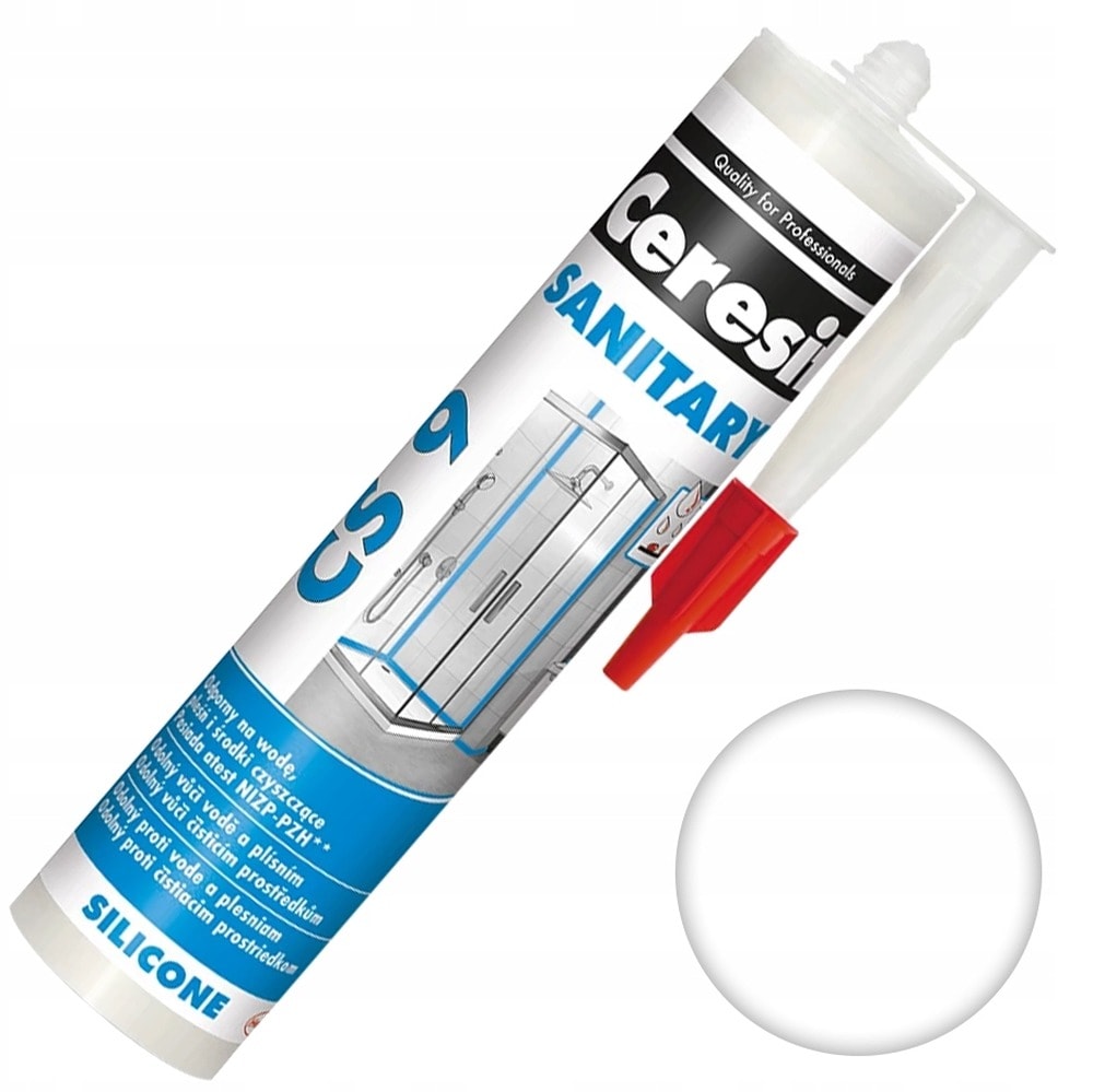 Sanitary silicone white CS9 280 ml CER - seal your bathroom!