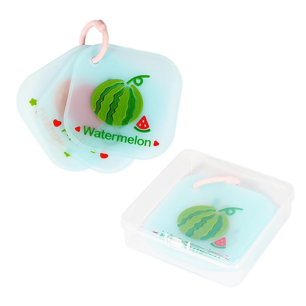 Silicone baby book Fruits - soft and educational toy