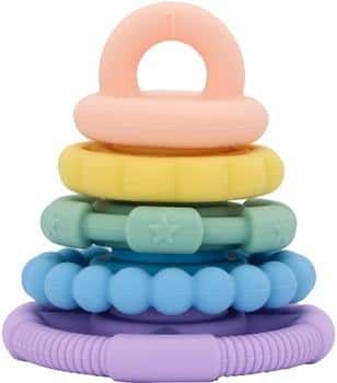 Jellystone Designs Silicone pyramid teether rings ice cream - ideal for babies