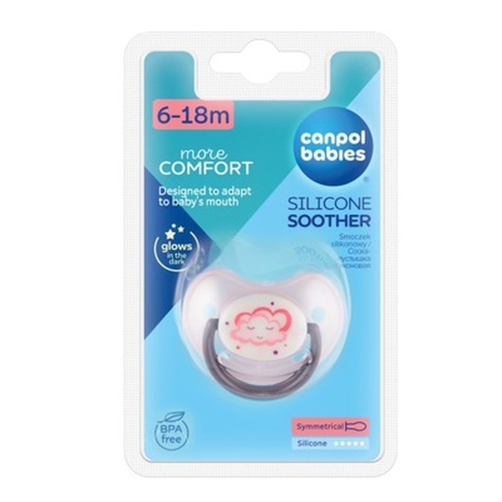 Silicone Pacifier 6-18 Night - for a peaceful sleep for your baby