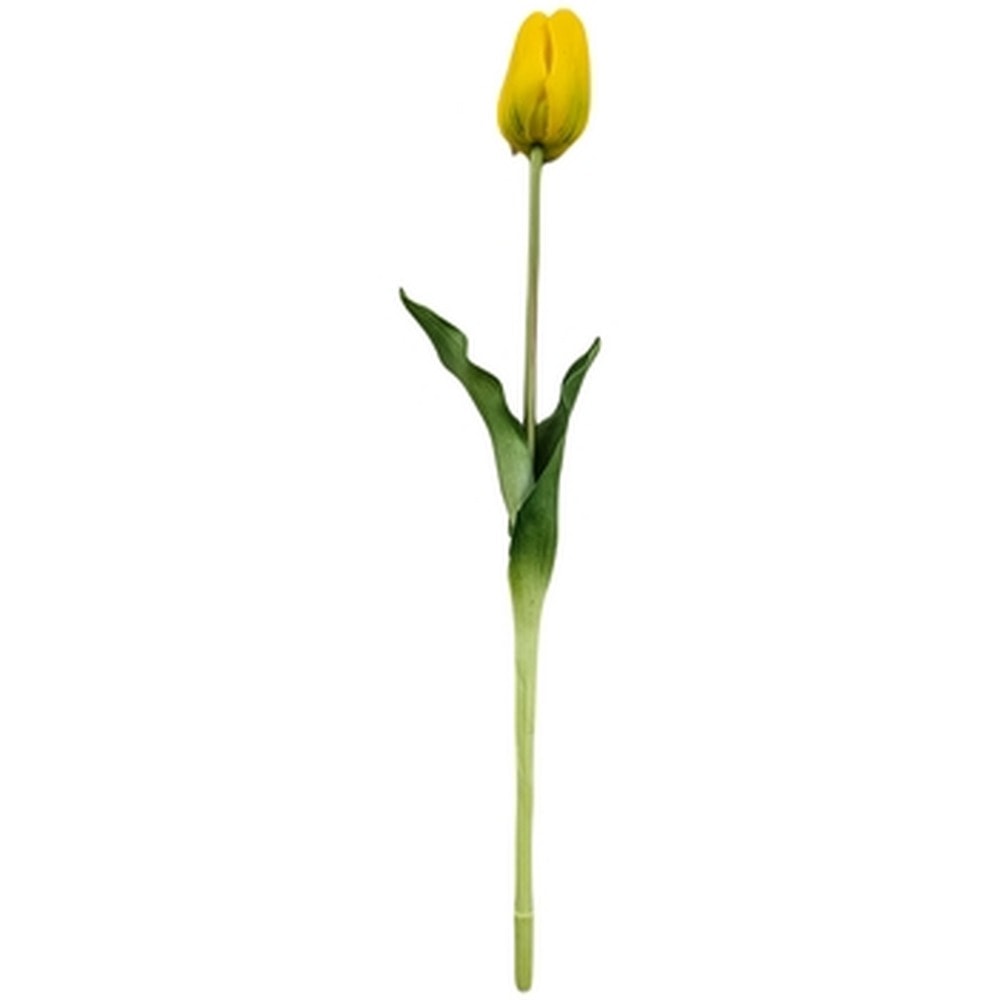 Silicone Tulip - Yellow open flower 40cm - perfect decoration