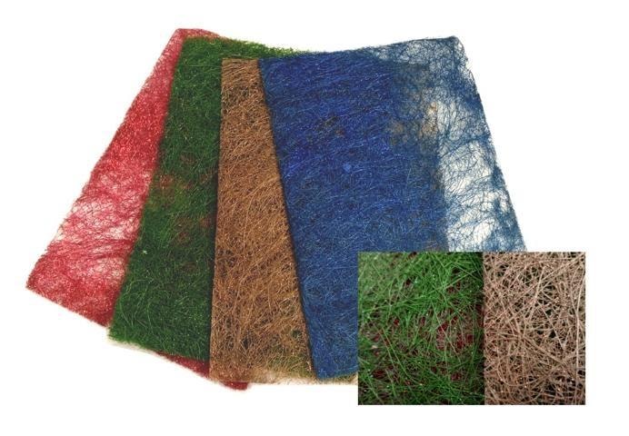 Sisal colored with glitter - sheets 22x33cm 4 pcs MIX
