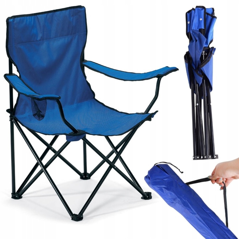 Blue folding camping chair - perfect for trips