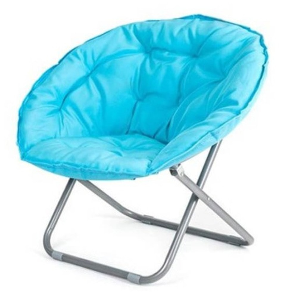 Foldable steel chair blue - perfect for picnics