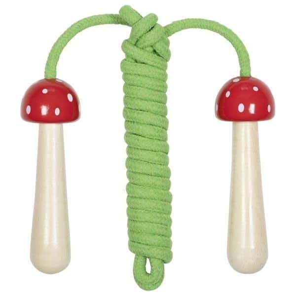 Goki Skipping Rope Mushroom - wooden skipping rope for children