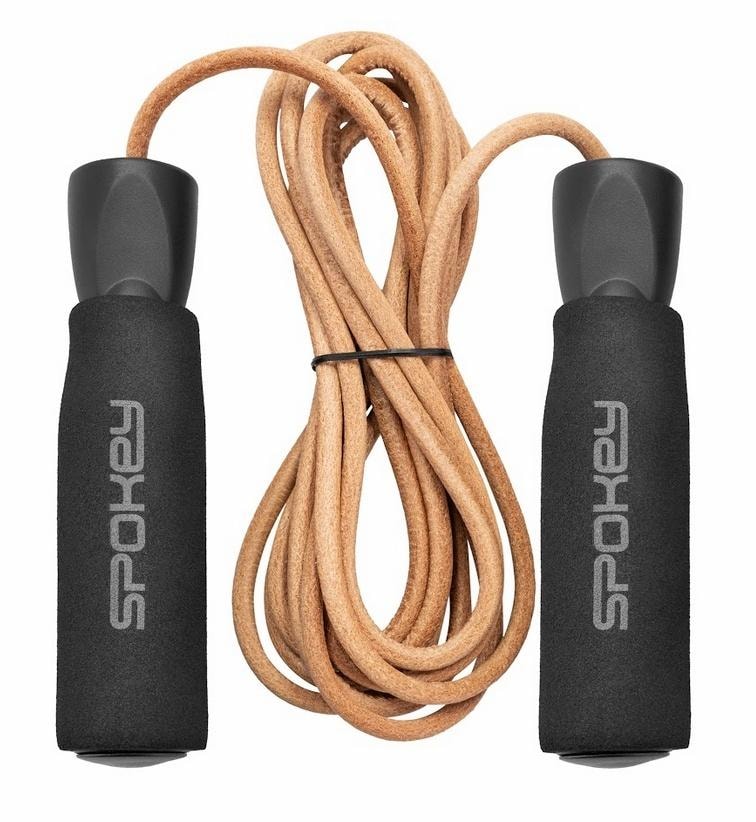 Jump rope with leather rope - ideal for cardio training