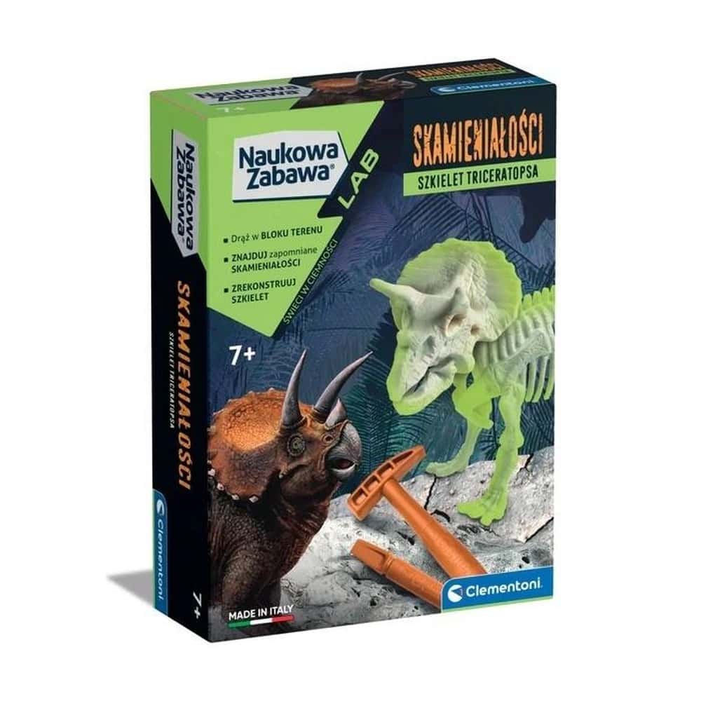 Clementoni Triceratops Skeleton - Dig Up Dinosaur Fossils