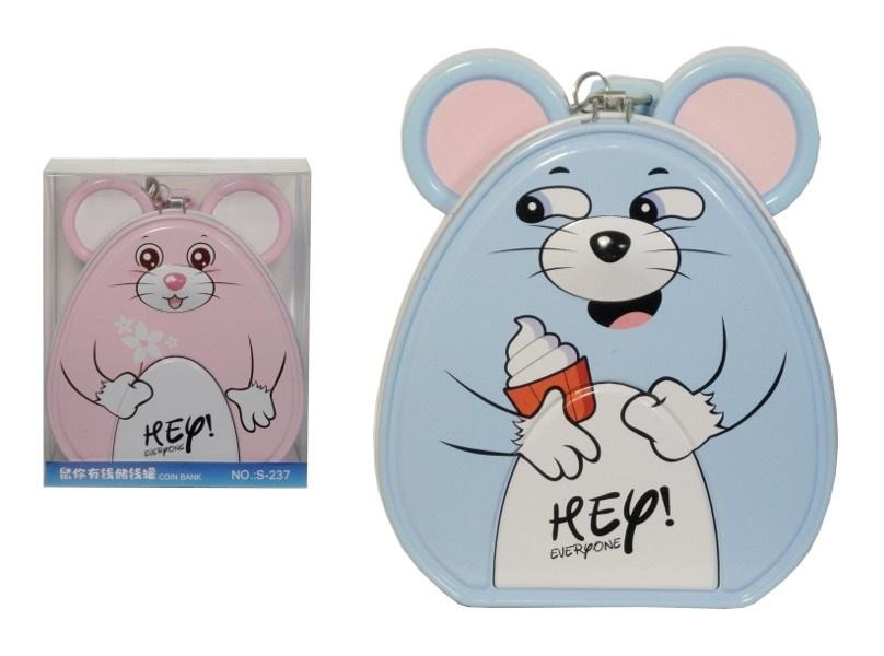 SWEDE Piggy bank with padlock mouse design mix - perfect as a gift