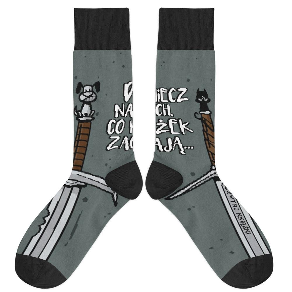 Socks - Two Swords 42/46 - for book lovers