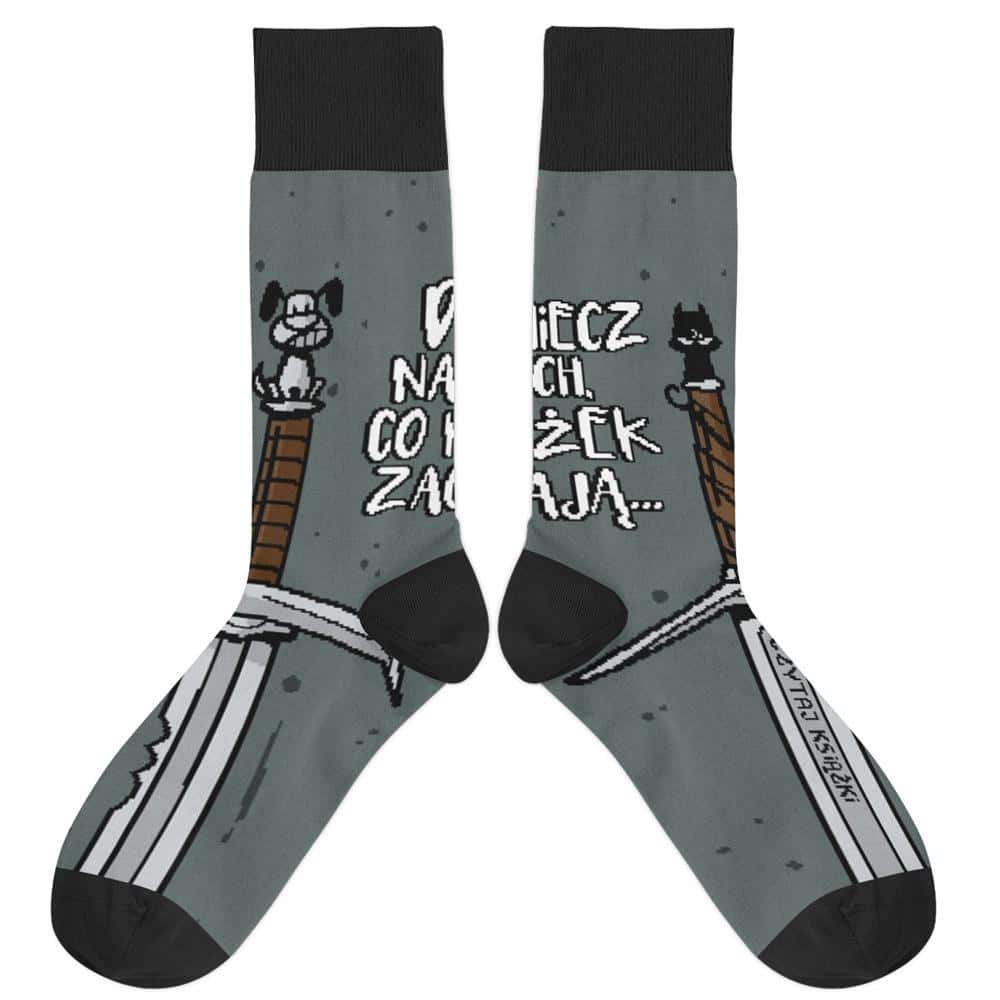 Molom Socks - Two swords size 37/41 - for book lovers