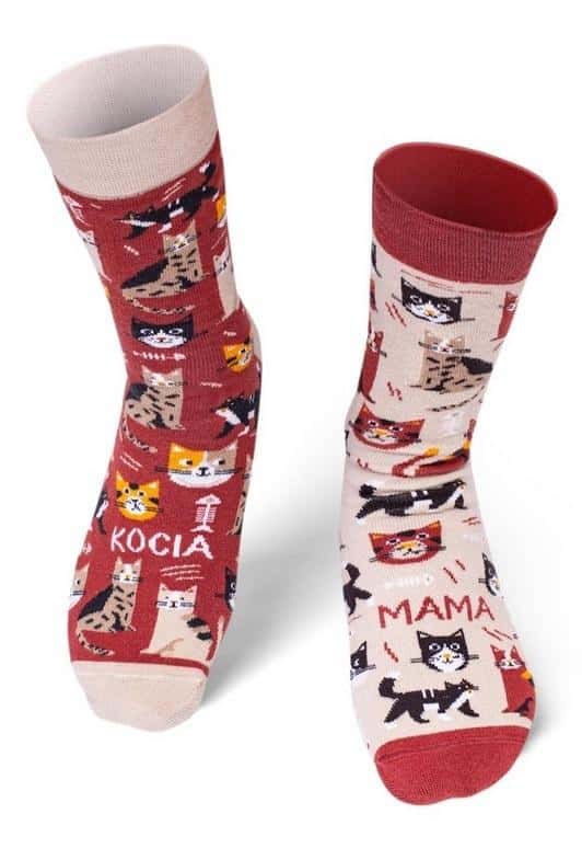 Nadwyraz.com Long Socks Cat Mom - perfect for cat lovers