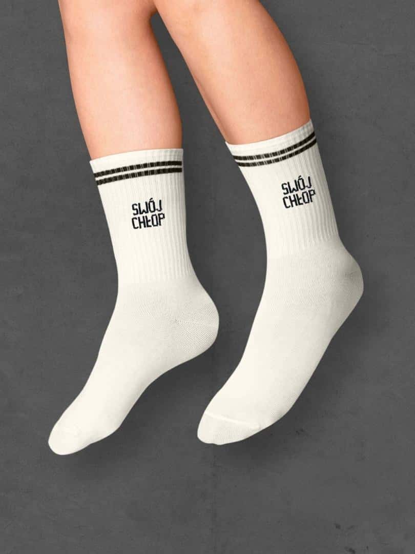 Swój Chłop Sports socks white 41-46 - comfortable and stylish