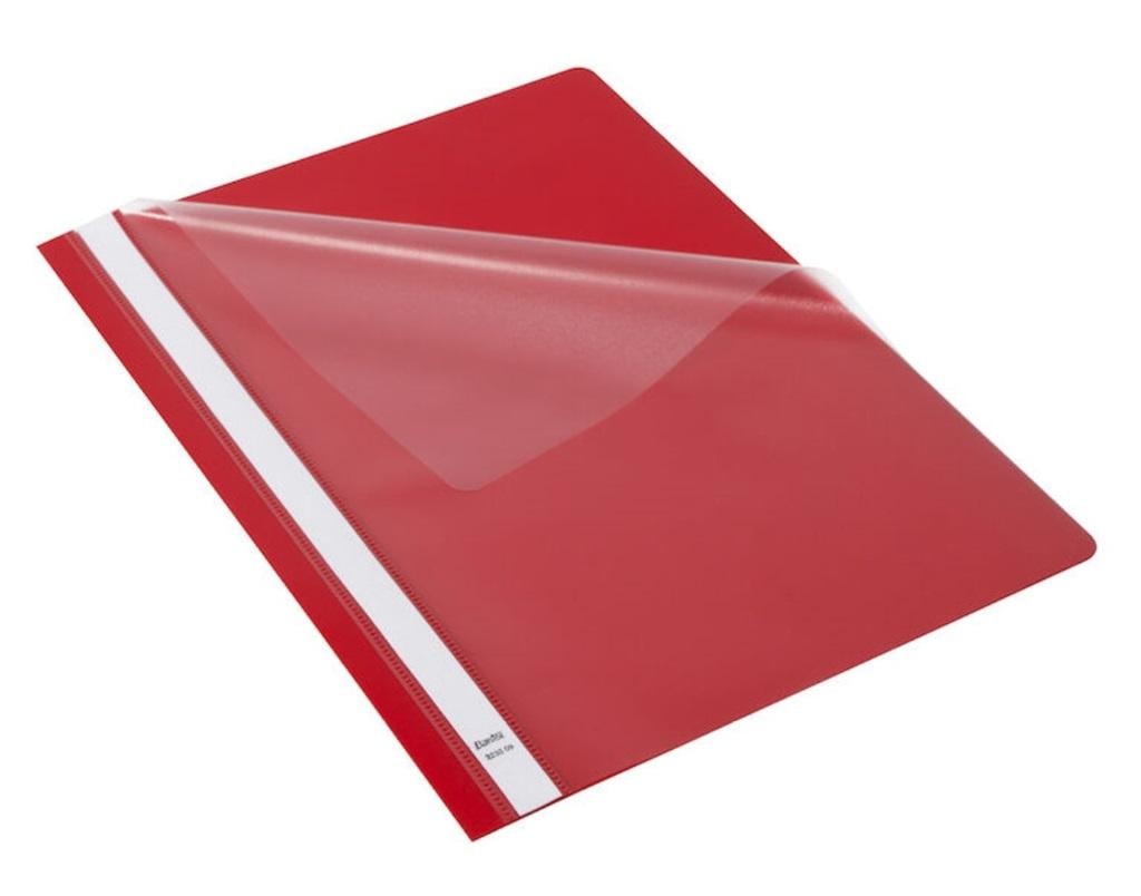 Budget PP File A4 with prongs red - ideal for document archiving