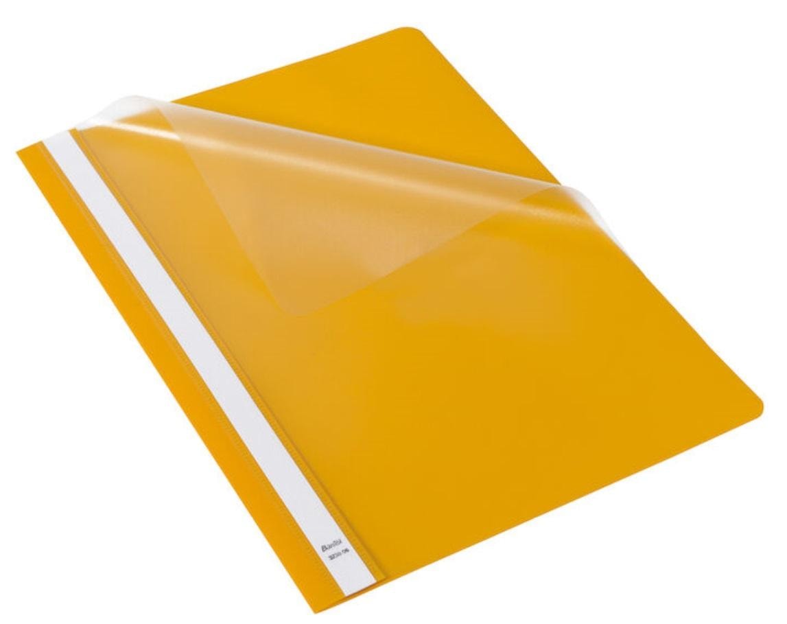 Budget PP A4 binder with prongs yellow (25pcs) - organize your documents!