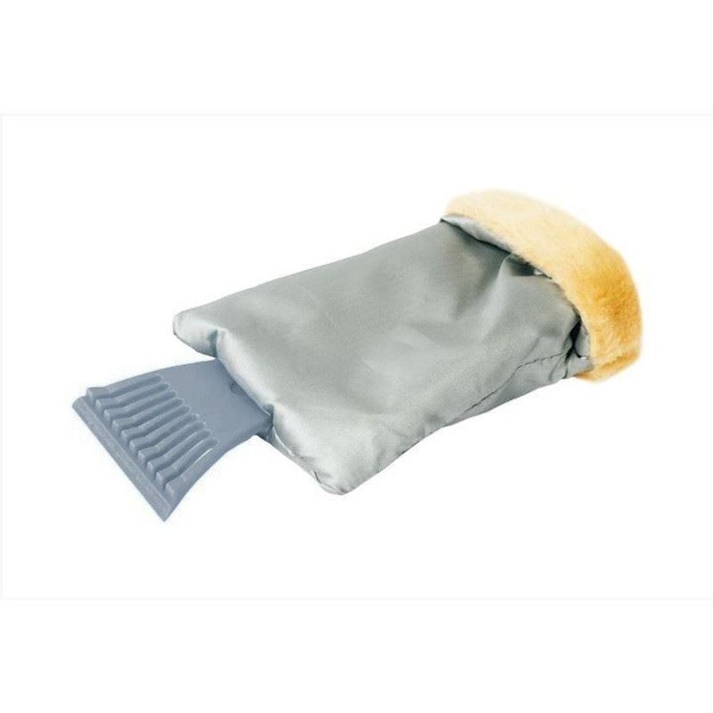 Car ice scraper with glove - warmth and comfort on winter days
