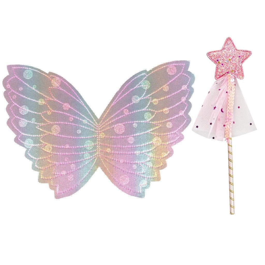 Unicorn wings with wand - colorful set for little fairies