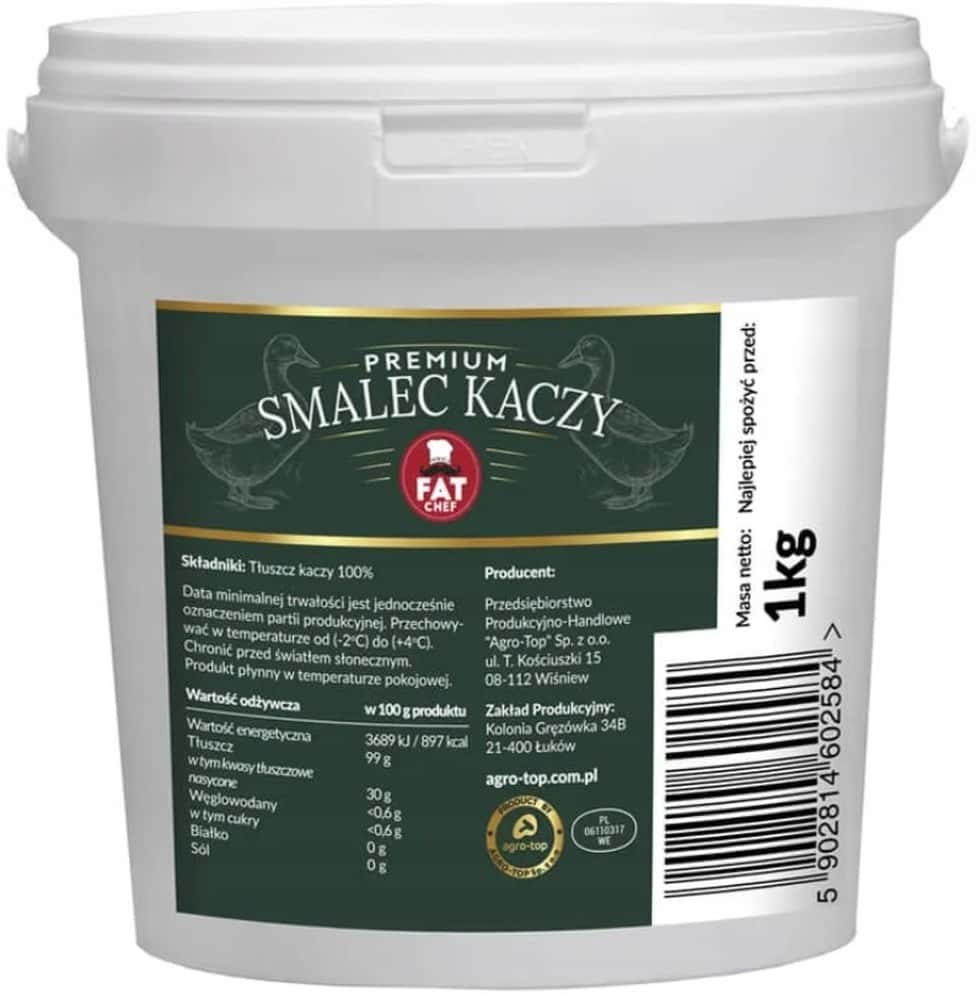 Fermy Czesław Senderski Duck Fat Premium 1kg - perfect for baking and frying