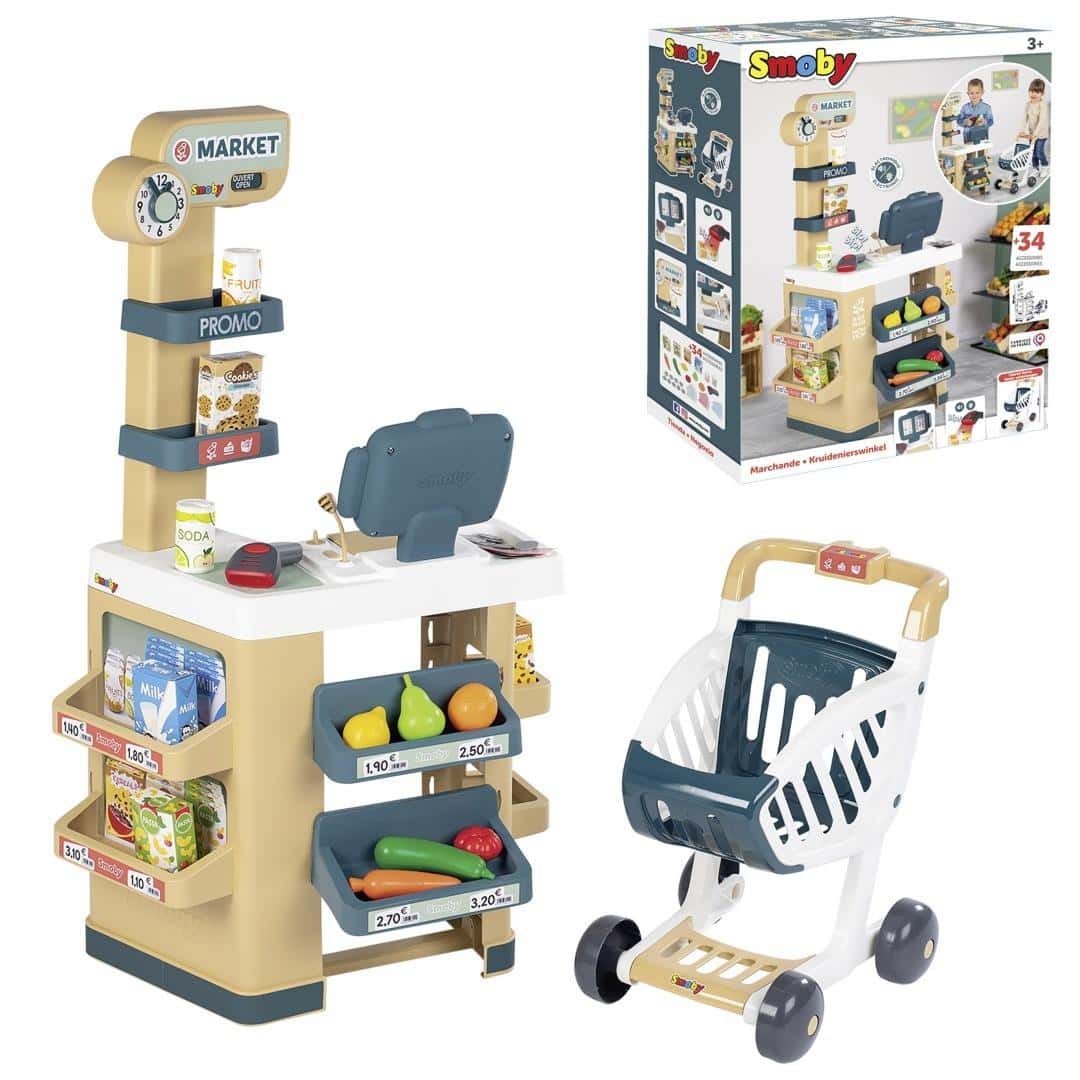 MARKET STALL WITH SHOPPING CART SMB - Perfect set for playing store