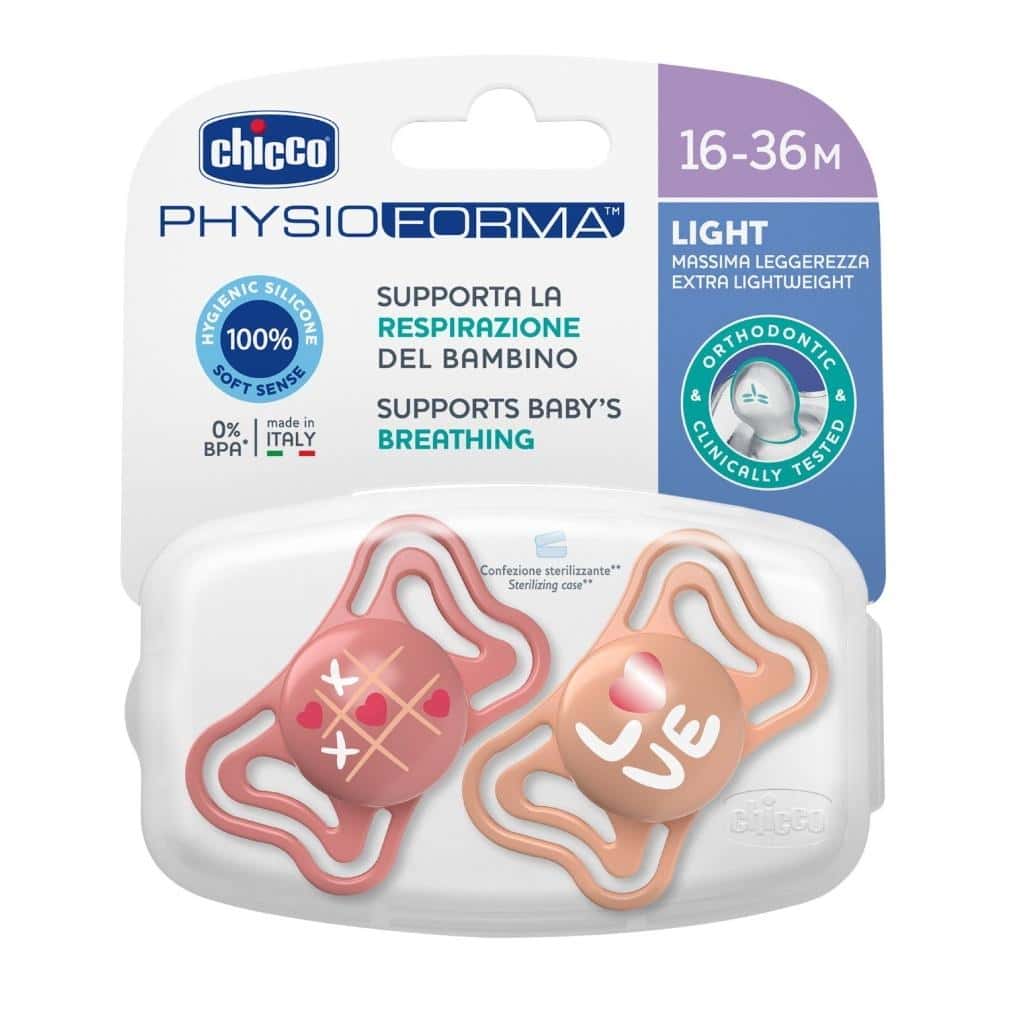 Chicco PhysioForma Light Soother pink 16-36m - comfort and safety