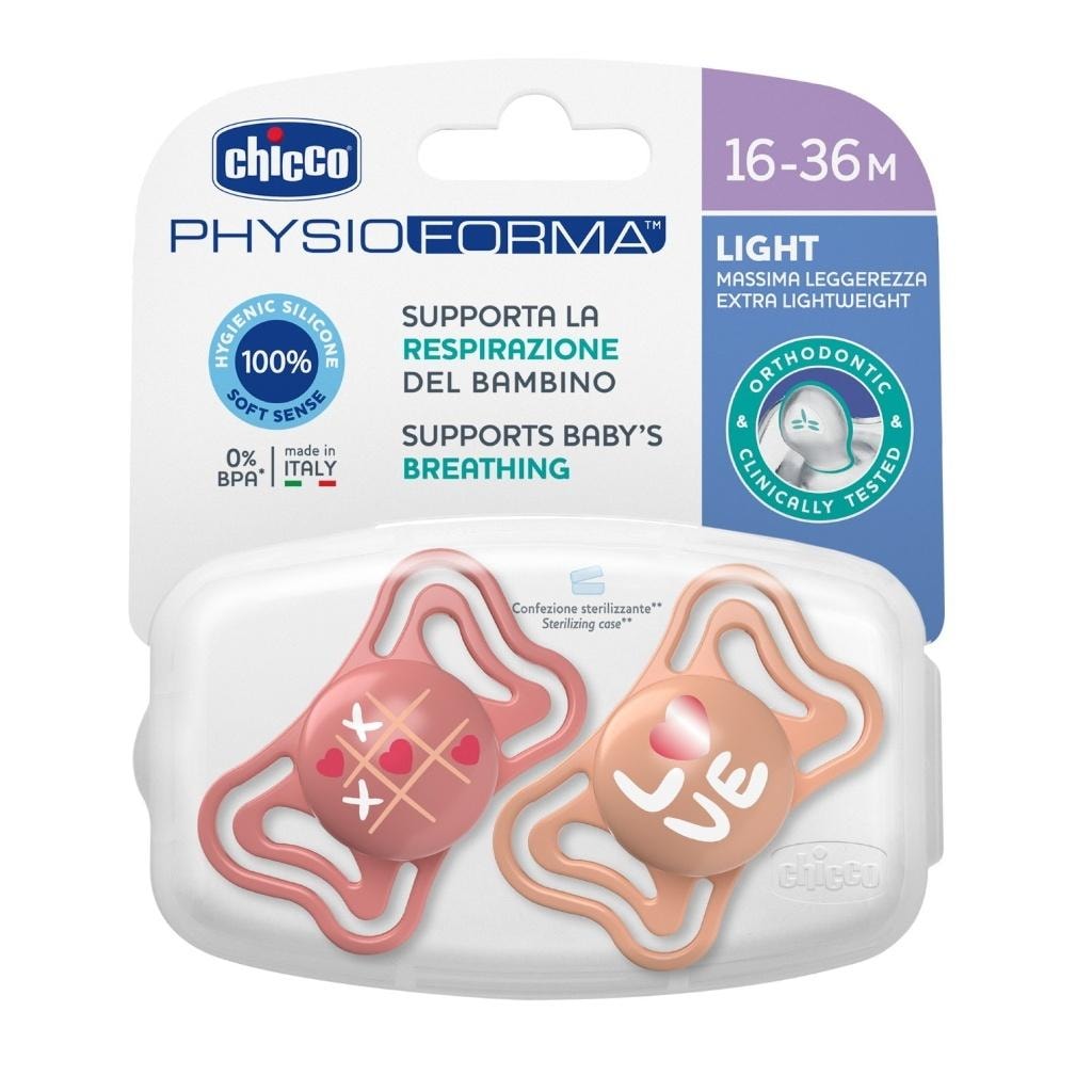 Chicco PhysioForma Light Soother pink 16-36m - comfort and safety
