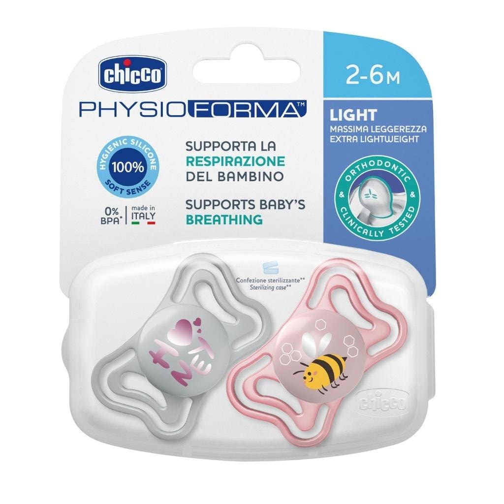 Chicco PhysioForma Light Soother pink 2-6m - light and ergonomic