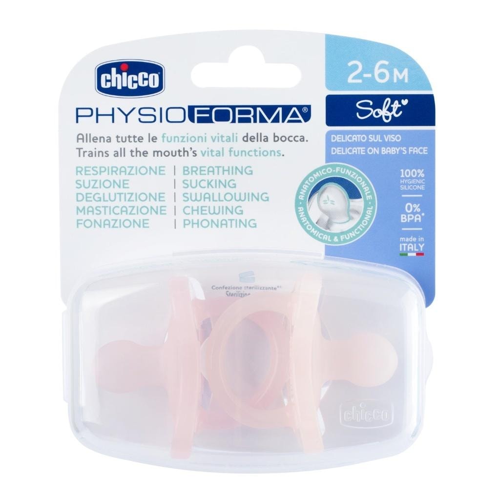 Chicco PhysioForma Soft Soother 2-6m 2pcs - gentle for your baby