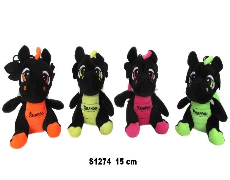Dragon "Krakow" black neon 15 cm - perfect gift