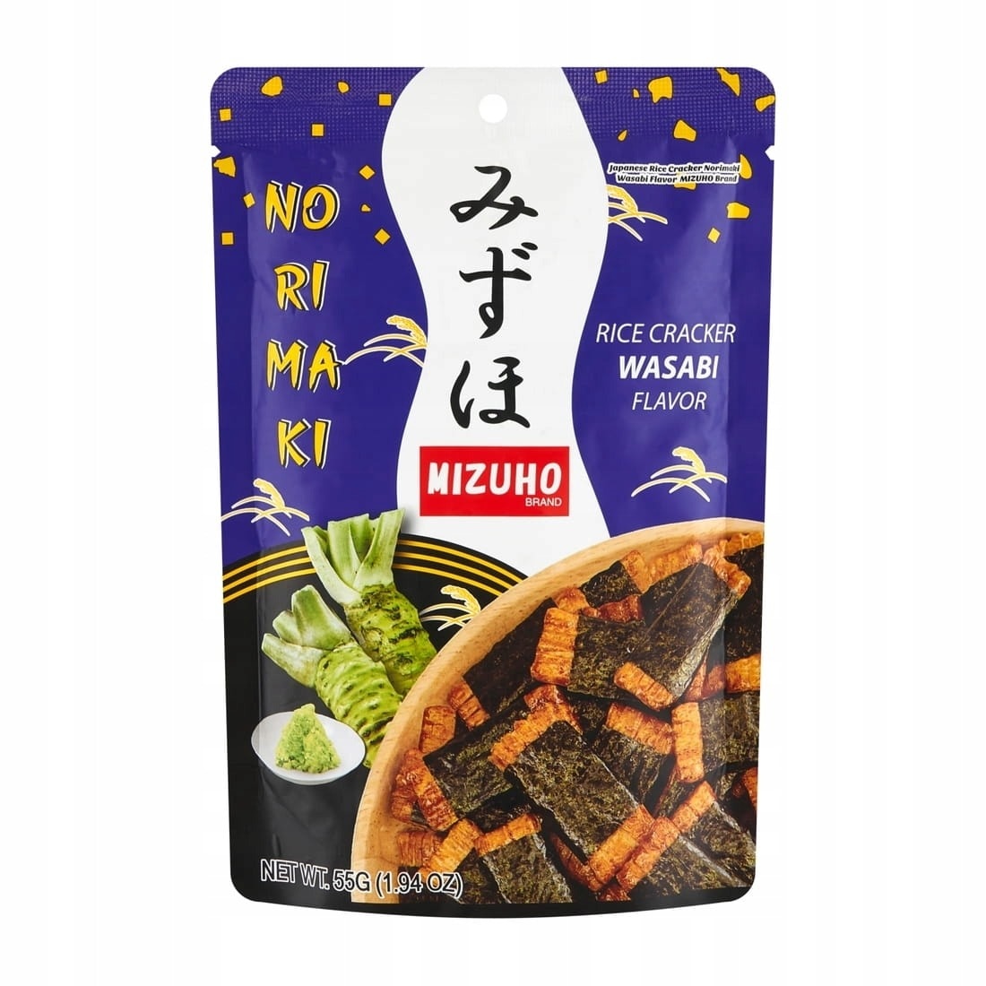 DEC. Rice Snacks Wasabi 55g - spicy snack