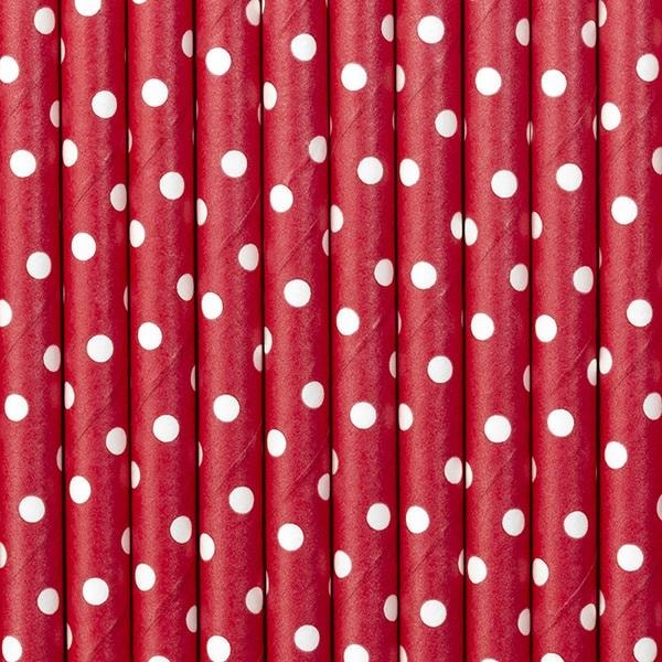 PartyDeco Red paper straws 19.5 cm - perfect for any occasion