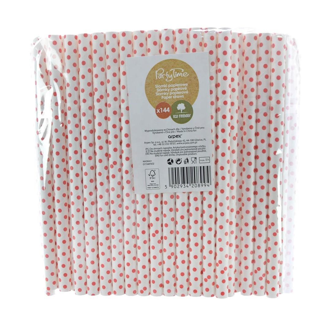 Jumbo paper straws 10mm dotted - perfect for parties!