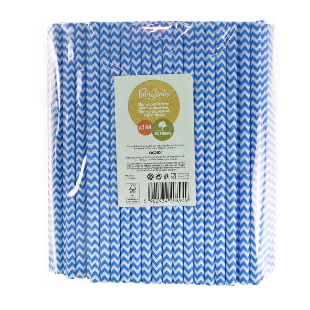 Paper straws shake 8mm blue - perfect for parties!